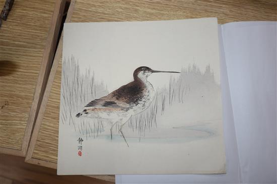 Two Ohara Koson woodblock prints, and another of a bird by Roy Seiket